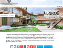 Tablet Screenshot of glenwoodapartmenthomes.com